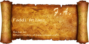 Faddi Atlasz névjegykártya